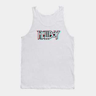 Retro 3D Glasses Style - Hellboy text Tank Top